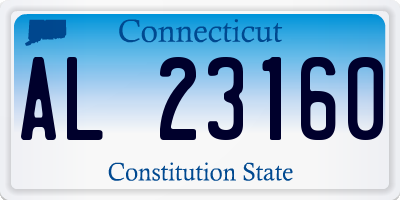CT license plate AL23160