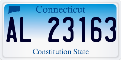 CT license plate AL23163