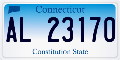 CT license plate AL23170