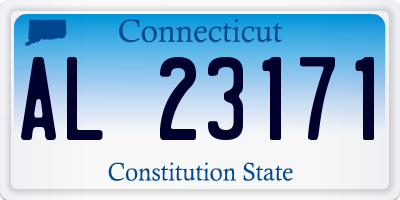 CT license plate AL23171
