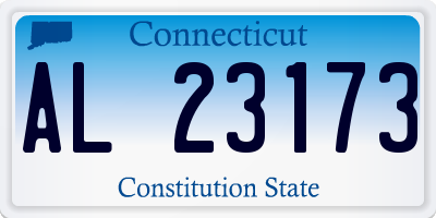 CT license plate AL23173