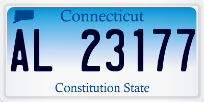 CT license plate AL23177