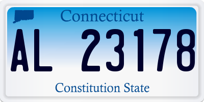 CT license plate AL23178