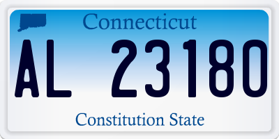 CT license plate AL23180
