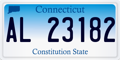 CT license plate AL23182
