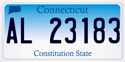 CT license plate AL23183