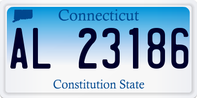 CT license plate AL23186