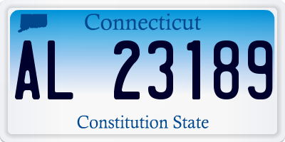 CT license plate AL23189