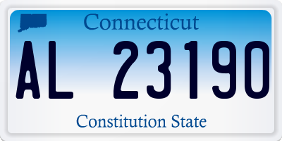 CT license plate AL23190