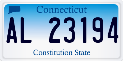 CT license plate AL23194