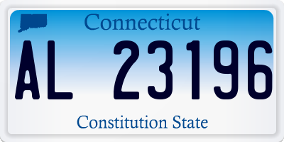 CT license plate AL23196
