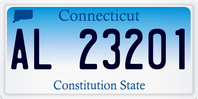 CT license plate AL23201