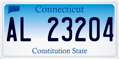 CT license plate AL23204