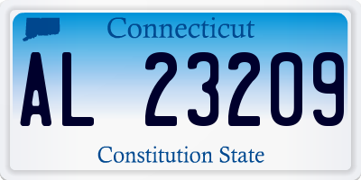 CT license plate AL23209