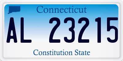CT license plate AL23215