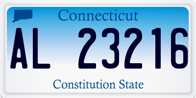 CT license plate AL23216