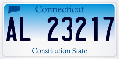 CT license plate AL23217