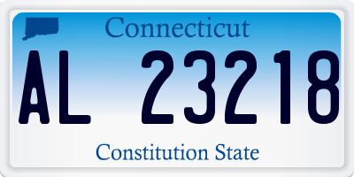 CT license plate AL23218