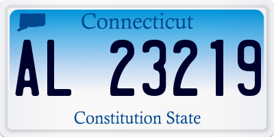 CT license plate AL23219