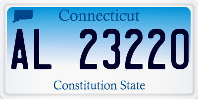 CT license plate AL23220