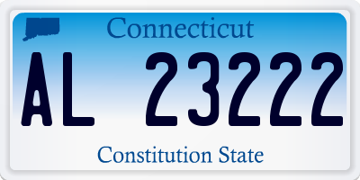 CT license plate AL23222