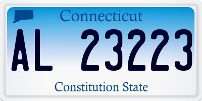 CT license plate AL23223