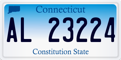 CT license plate AL23224