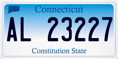 CT license plate AL23227