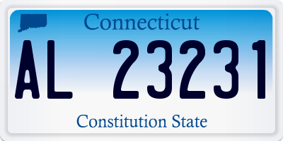 CT license plate AL23231