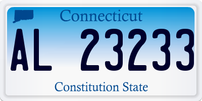 CT license plate AL23233