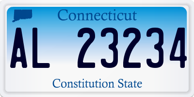 CT license plate AL23234