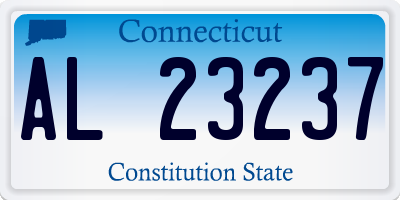 CT license plate AL23237