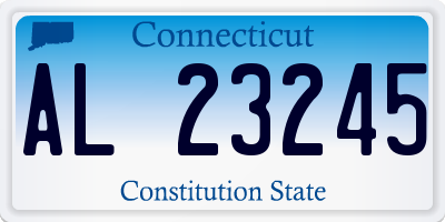 CT license plate AL23245