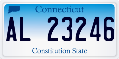 CT license plate AL23246
