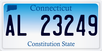 CT license plate AL23249