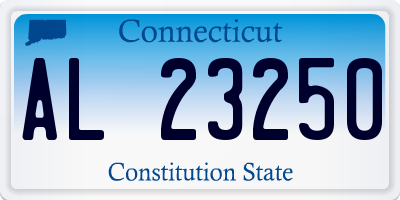 CT license plate AL23250