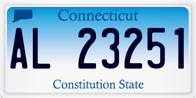 CT license plate AL23251
