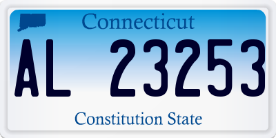 CT license plate AL23253