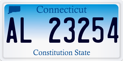 CT license plate AL23254