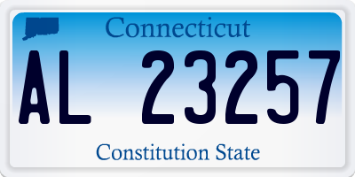 CT license plate AL23257