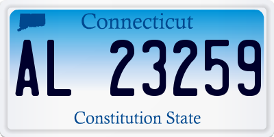 CT license plate AL23259