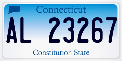 CT license plate AL23267