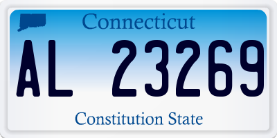 CT license plate AL23269