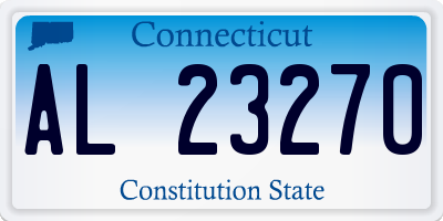 CT license plate AL23270