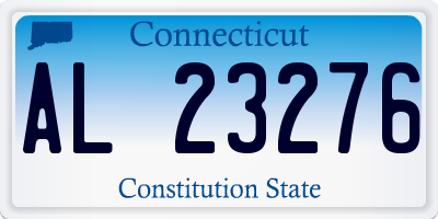 CT license plate AL23276
