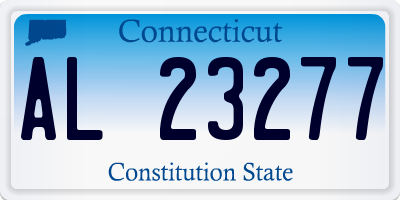CT license plate AL23277