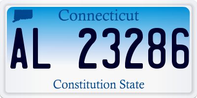 CT license plate AL23286