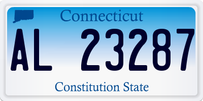 CT license plate AL23287