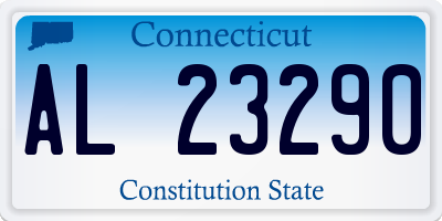 CT license plate AL23290