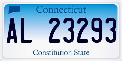 CT license plate AL23293